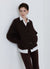 Solid-colour knitted cardigan with buttons