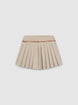 Gonna pantalone plissettato con cintura - M