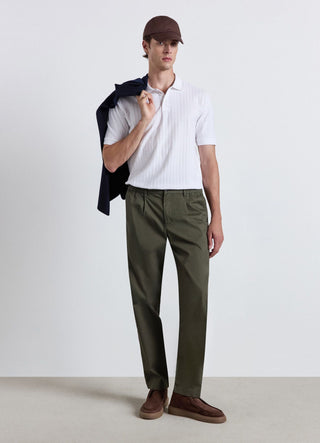 Solid colour short-sleeve polo shirt