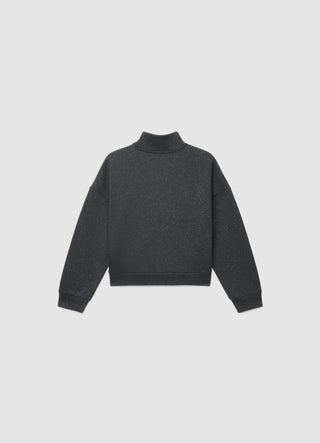 Sweat-shirt zippé effet scintillant