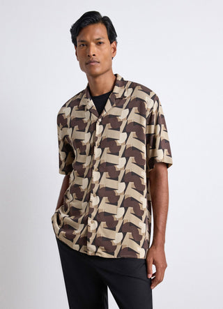 Camicia con stampa astratta