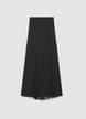 Gonna flare lunga in georgette tinta unita - XS