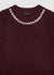 Gilet in maglia con applicazioni strass
