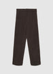 Pantaloni dritti in velluto a coste con risvolto - XS