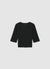 T-shirt a coste con bordi ondulati