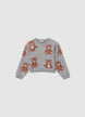 Jacquard knit with all-over teddy bear pattern - 4-5