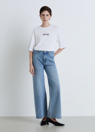 Jeans palazzo a vita alta