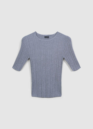 T-shirt maglia a costine
