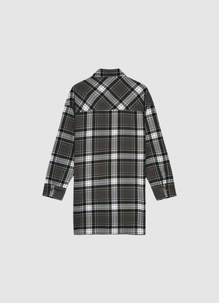 Robe courte à carreaux avec ceinture