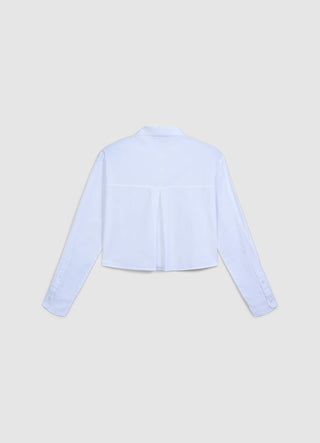 Camicia crop in cotone