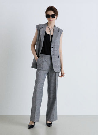 Long waistcoat with Prince of Wales pattern