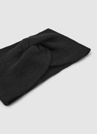 Knitted headband with knot