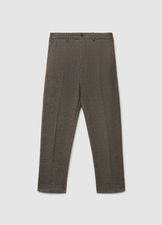 Pantaloni dritti microfantasia