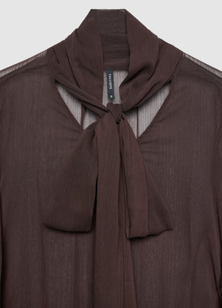 Blouse with sash belt