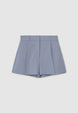 Shorts aus Melange-Stoff - L