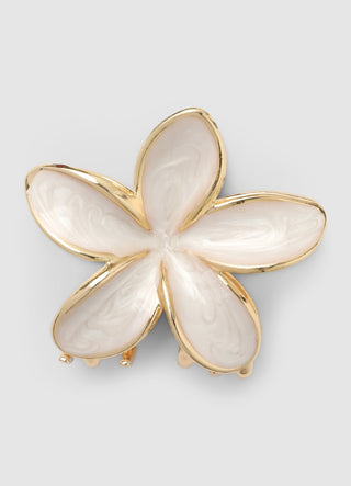 Solid colour flower hair clip