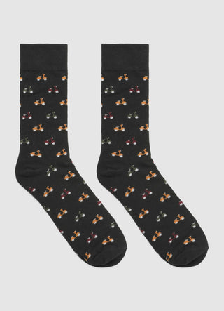 Socks with scooter print