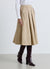 Midi flared circle skirt with pleats