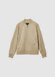 Suede-effect bomber jacket with zip closure - S
