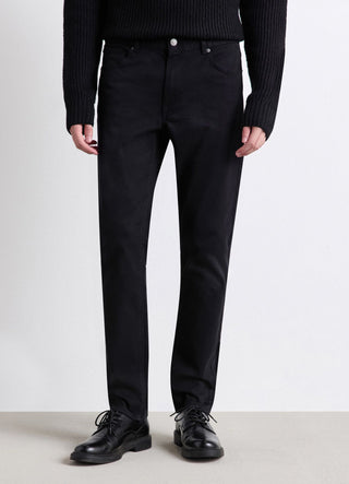 5-pocket trousers in plain drill fabric