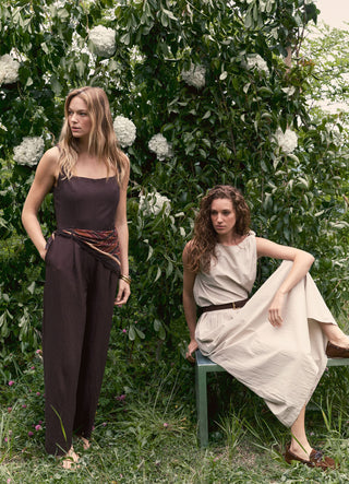 Doppio look donna con jumpsuit e completo fluido