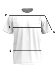 Guida punti di misura - T-Shirt MC Uomo