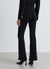 Flared long leggings with gathered elasticated waistband