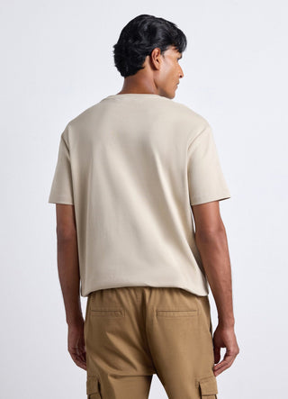 Plain-colour crew neck T-shirt