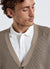 Two-tone cardigan with buttons