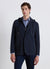 Hooded jacket with button closure