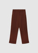 Straight trousers with elasticated waistband and cuffed hem - XS
