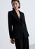 Single-breasted pinstripe blazer jacket with sequins