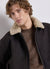 Giubbotto con colletto sherpa e zip