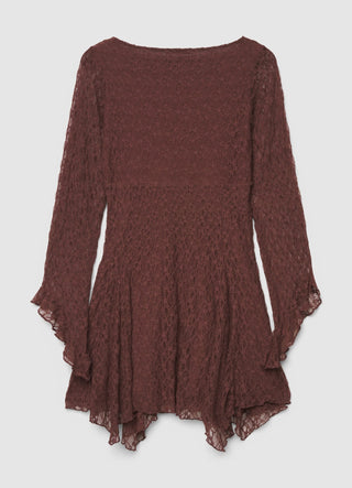 Short lace dress with V-neckline Calliope Short lace dress with V-neckline Calliope