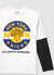 Oversized T-shirt with double sleeve effect and New York Knicks® print