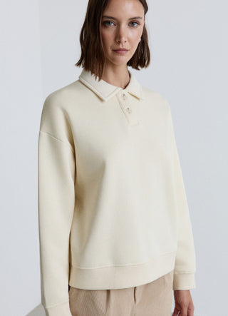 Sweat-shirt serafino avec col montant
