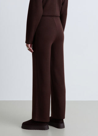 Soft solid-colour palazzo trousers