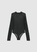 Body in pizzo a maniche lunghe - XS