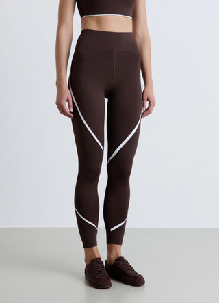 Long leggings with contrast edging