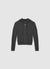 Cardigan con zip e cappuccio a trecce