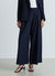 Cropped wide-leg culotte trousers with a herringbone pattern