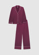 Set pigiama con camicia e pantaloni ampi - XS