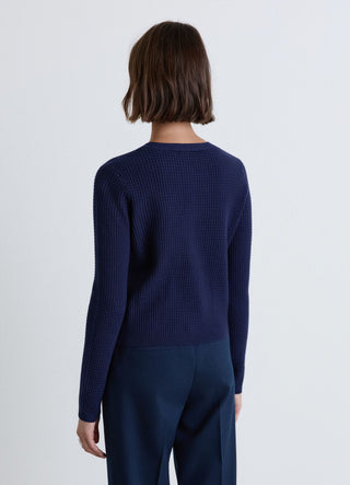 Cardigan gaufré avec boutons bijoux