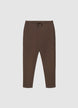 Long gym trousers in piqué fabric with drawstring waistband - S