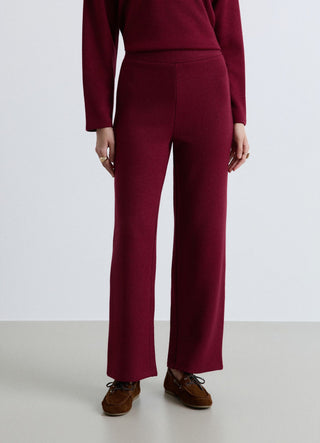 Soft solid-colour palazzo trousers