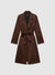Cappotto effetto scamosciato con cintura