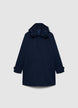 Parka con cappuccio e chiusura coperta - S