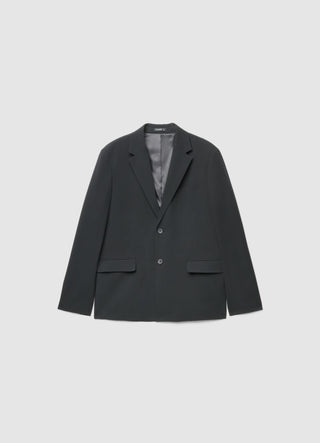 Einreihige Oversize-Jacke in Uni-Farbe