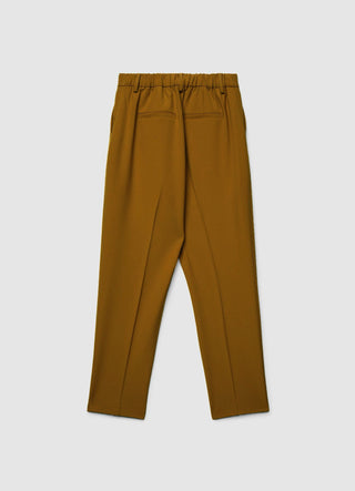 Pantaloni con pinces e vita elasticizzata