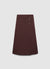 Solid-colour midi circle skirt with decorative eyelets